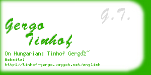 gergo tinhof business card